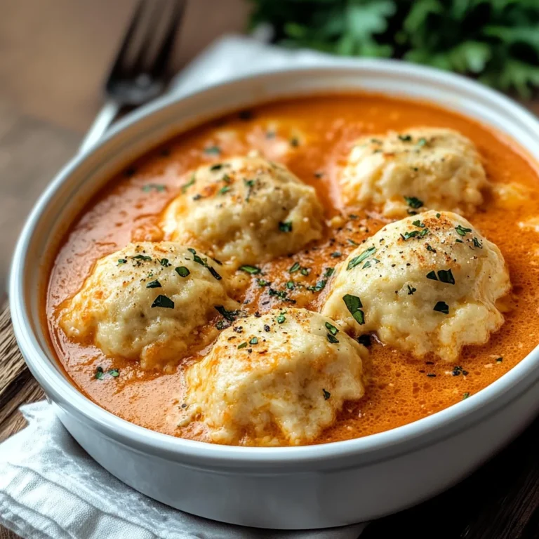 Best Tomato Soup with Cheddar Bay Dumplings