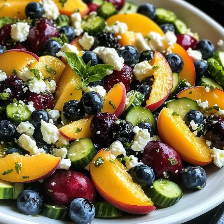 Blueberry Peach Feta Salad