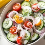 Creamy Cucumber Tomato Salad