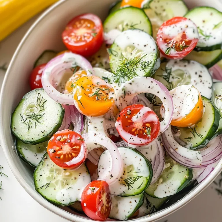 Creamy Cucumber Tomato Salad
