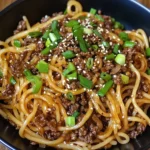 Easy Mongolian Ground Beef Noodles