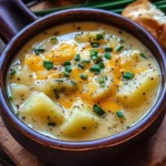 Hearty Cheddar Garlic Herb Potato Soup Recipe