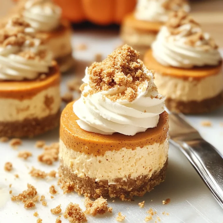 No Bake Pumpkin Mini Cheesecakes