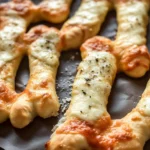 Cheesy Halloween Breadstick Bones