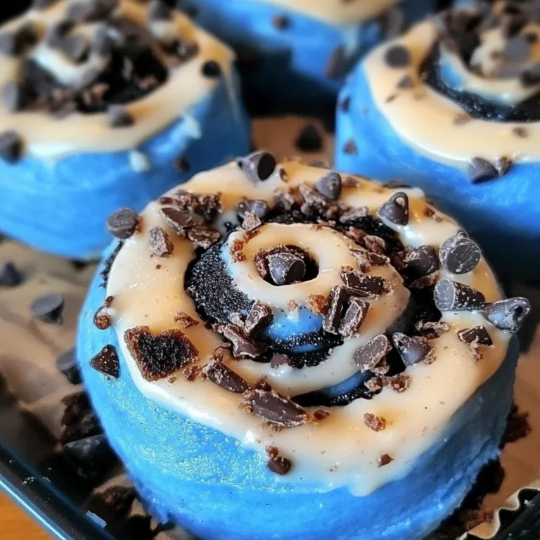 Cookie Monster Cinnamon Rolls Recipe