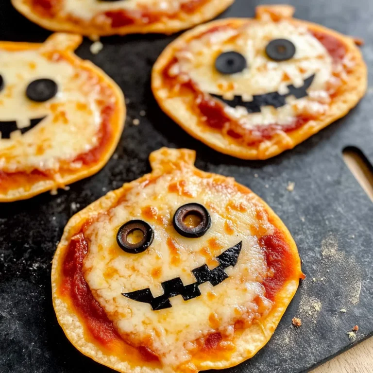 Easy Mini Halloween Pizzas