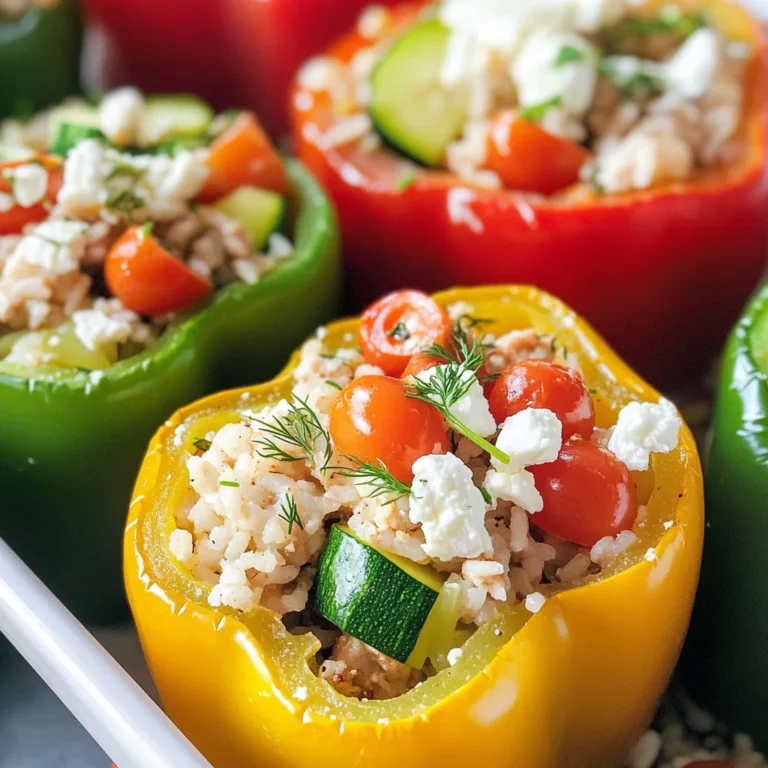 Greek Chicken Stuffed Peppers
