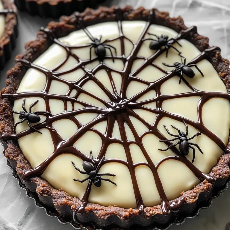 Halloween Chocolate Spiderweb Tart
