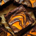 Halloween Cream Cheese Swirl Brownies