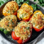 Herby Ricotta Stuffed Peppers