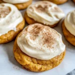 Pumpkin Cookies with Cream Cheese Frosting