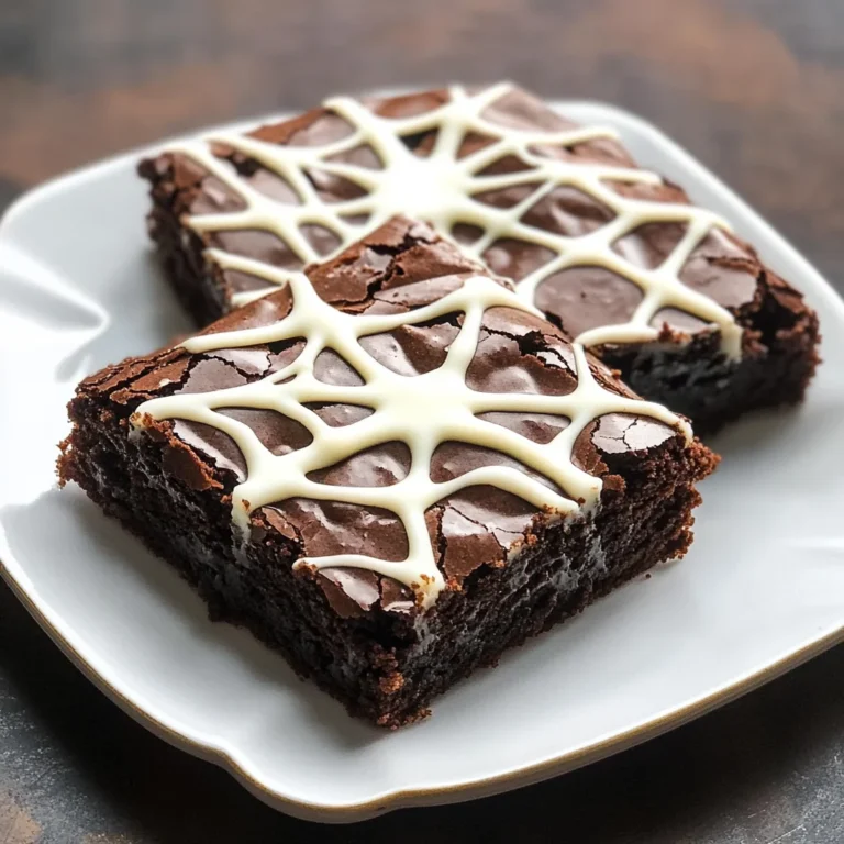 Spider Web Brownies