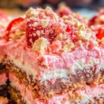 Strawberry Crunch Brownies