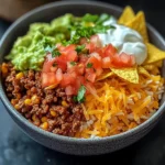 Taco Rice Bowl with Doritos Recipe
