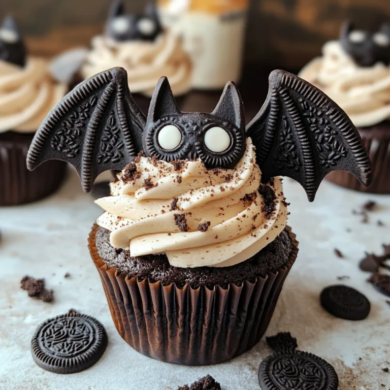 Vegan Oreo Bat Cupcakes